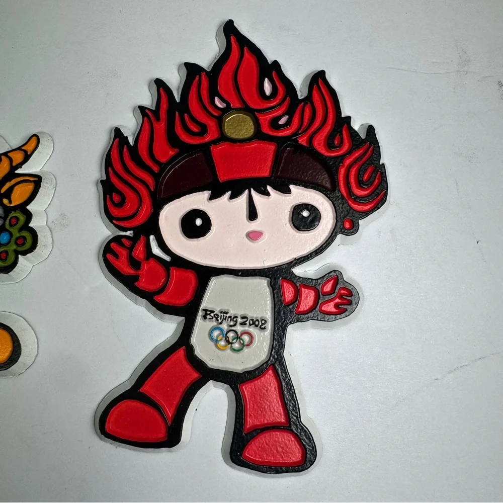 BEIJING 2008 Olympic Games Magnets FUWA Mascots Lot of 2 
